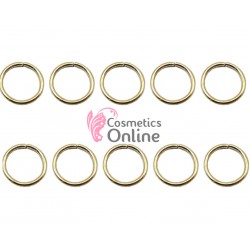 Inele din metal pentru codite afro RNG58EE Aurii, Set 10 bucăți mari